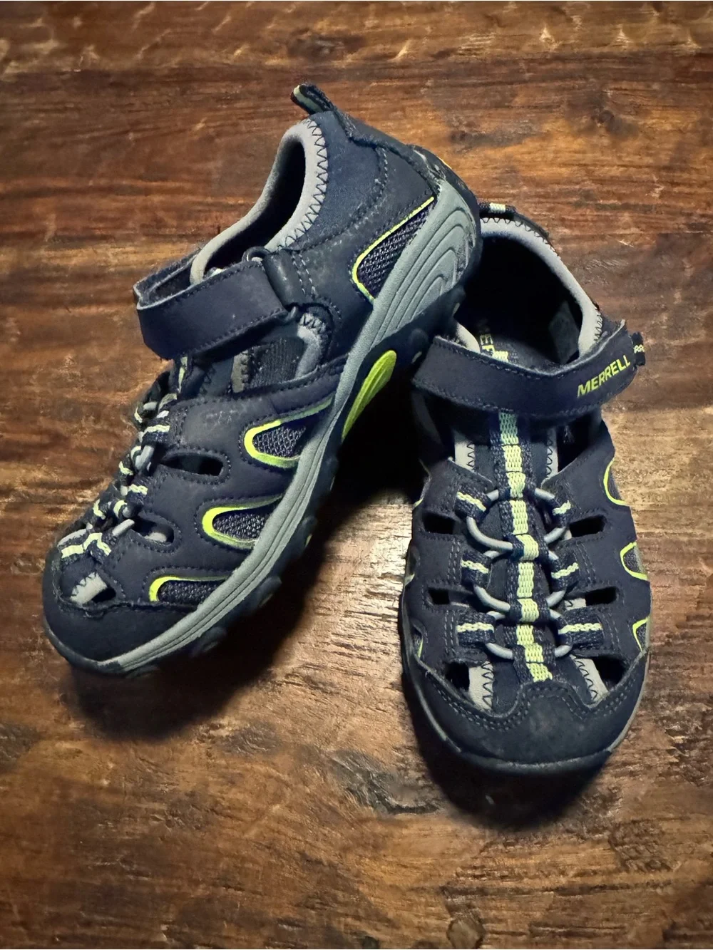 Merrell Kids Navy with Lime Accent Outdoor Sport Sandals 12M
